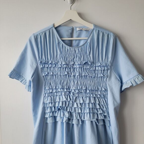 english factory mixed media ruffle detail dress size L - Picture 3 of 11